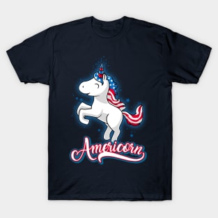 Americorn-Patriotic Proud American Unicorn Kids T-Shirt